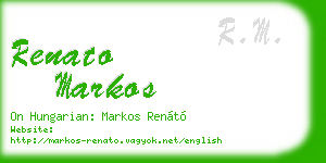 renato markos business card