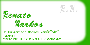 renato markos business card